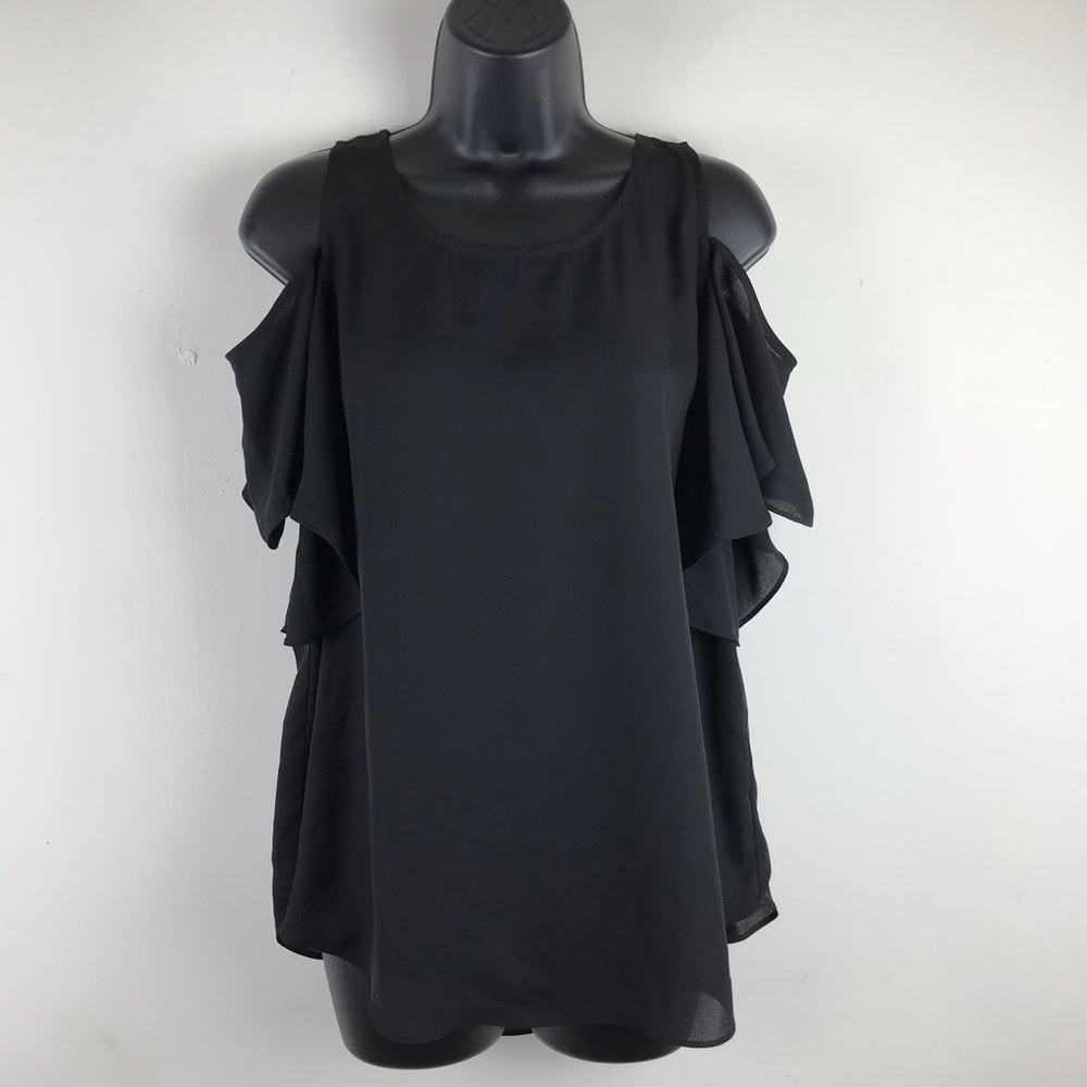 ByLine Linen Cold Shoulder Blouse